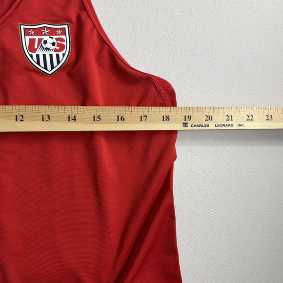 Nike Dri-Fit Pro Combat Fitted US Soccer Tank Top Women's Size XL Red Run Active - Picture 8 of 10